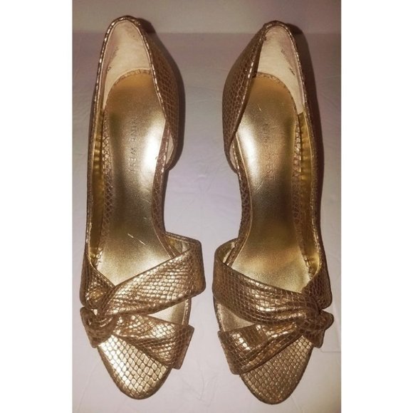 Golden Heels by Nine West - Picture 1 of 5